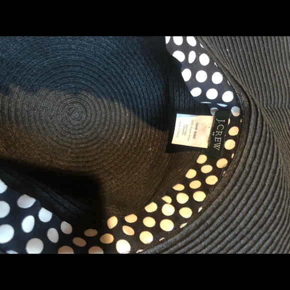 J. Cree floppy black straw sun hat - Picture 4 of 5